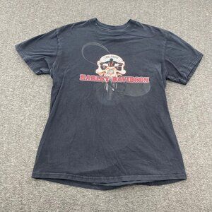 Vintage Harley Davidson Skull T Shirt Motorcycles Biker Faded Stained Mens Large